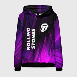 Толстовка-худи мужская Rolling Stones violet plasma, цвет: 3D-черный