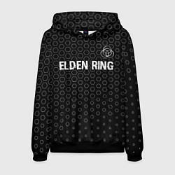 Мужская толстовка Elden Ring glitch на темном фоне: символ сверху