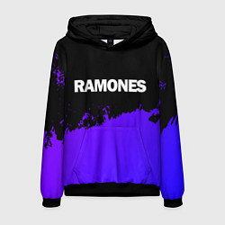 Мужская толстовка Ramones purple grunge
