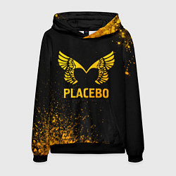Толстовка-худи мужская Placebo - gold gradient, цвет: 3D-черный