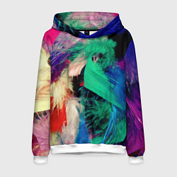 Мужская толстовка Неоновые перья павлина