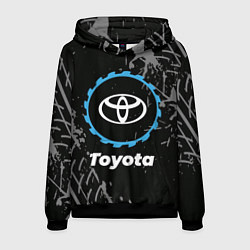 Мужская толстовка Toyota в стиле Top Gear со следами шин на фоне