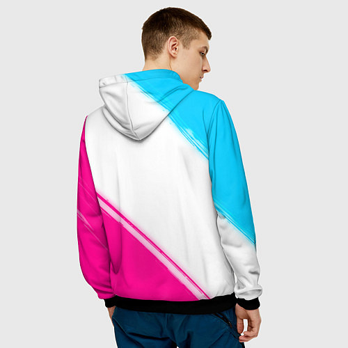 Мужская толстовка Coldplay neon gradient style: надпись, символ / 3D-Черный – фото 4