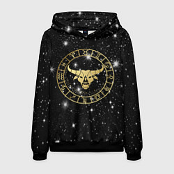 Мужская толстовка Телец золотой на звездном небе