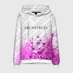 Толстовка-худи мужская Architects rock legends: символ сверху, цвет: 3D-белый
