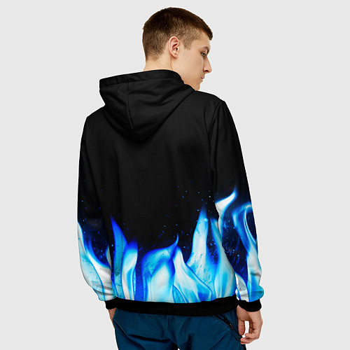 Мужская толстовка Babymetal blue fire / 3D-Черный – фото 4