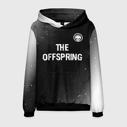 Толстовка-худи мужская The Offspring glitch на темном фоне: символ сверху, цвет: 3D-черный