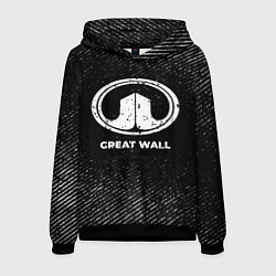 Мужская толстовка Great Wall с потертостями на темном фоне