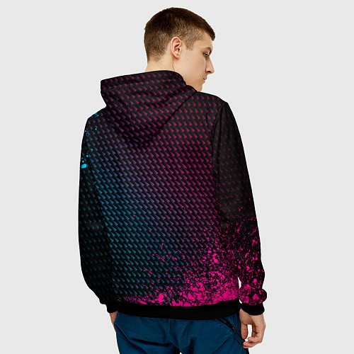 Мужская толстовка Ford - neon gradient / 3D-Черный – фото 4
