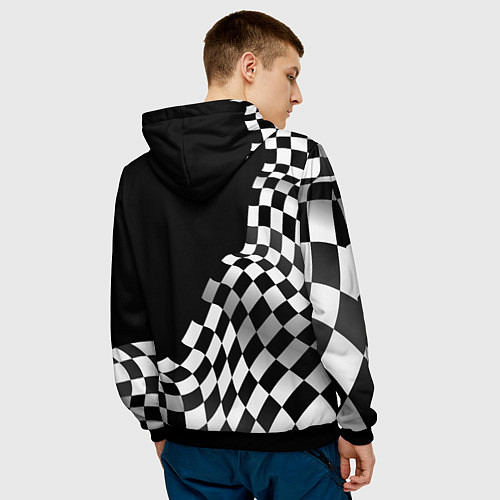 Мужская толстовка Zotye racing flag / 3D-Черный – фото 4