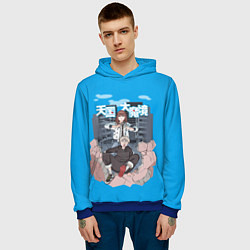 Толстовка-худи мужская Кируко и Мару - Великая небесная стена, цвет: 3D-синий — фото 2