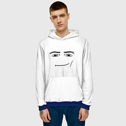 Толстовка-худи мужская Одежда Man Face Roblox, цвет: 3D-синий — фото 2