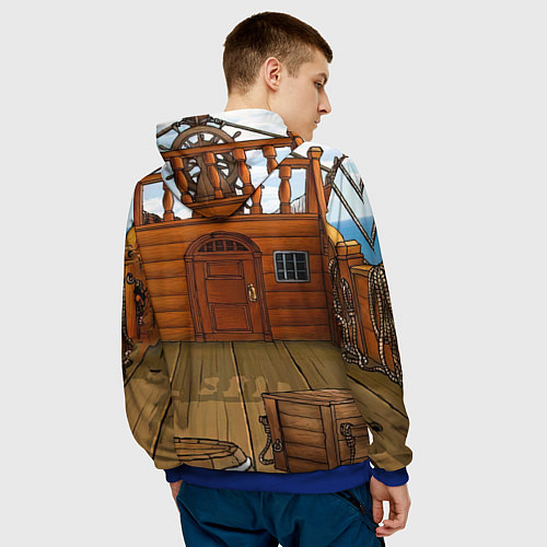 Мужская толстовка Остров сокровищ этому больше не наливать / 3D-Синий – фото 4