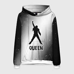 Мужская толстовка Queen glitch на светлом фоне