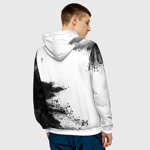 Мужская толстовка Nazareth и рок символ на светлом фоне / 3D-Белый – фото 4