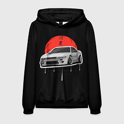 Толстовка-худи мужская Nissan Silvia S14 - Japan style, цвет: 3D-черный