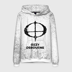 Мужская толстовка Ozzy Osbourne с потертостями на светлом фоне