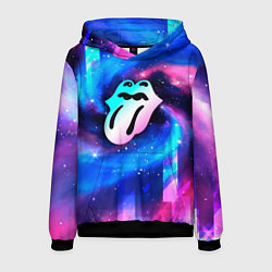 Мужская толстовка Rolling Stones неоновый космос