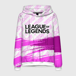 Толстовка-худи мужская League of Legends pro gaming: символ сверху, цвет: 3D-белый