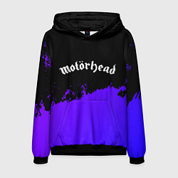Толстовка-худи мужская Motorhead purple grunge, цвет: 3D-черный