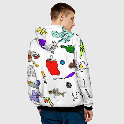 Мужская толстовка Дворничек / 3D-Черный – фото 4