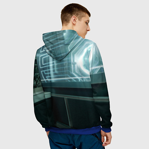 Мужская толстовка Дань Хэн в общем вагоне / 3D-Синий – фото 4