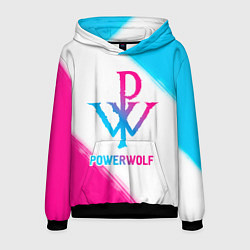 Мужская толстовка Powerwolf neon gradient style