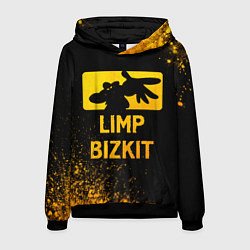 Толстовка-худи мужская Limp Bizkit - gold gradient, цвет: 3D-черный