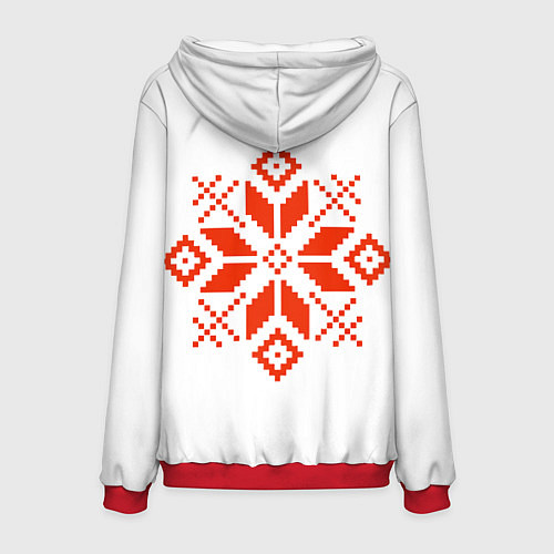 Мужская толстовка Удмуртский узор / 3D-Красный – фото 2