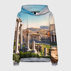 Толстовка-худи мужская Руины Рима, цвет: 3D-меланж