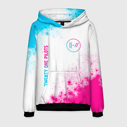 Мужская толстовка Twenty One Pilots neon gradient style: надпись, си