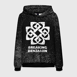 Мужская толстовка Breaking Benjamin с потертостями на темном фоне