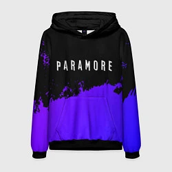 Толстовка-худи мужская Paramore purple grunge, цвет: 3D-черный