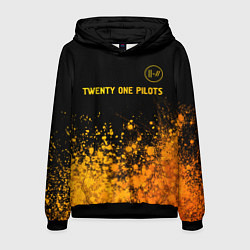 Мужская толстовка Twenty One Pilots - gold gradient: символ сверху