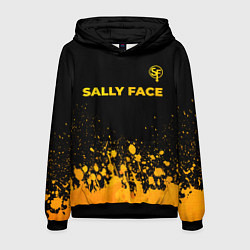 Мужская толстовка Sally Face - gold gradient: символ сверху