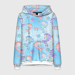 Мужская толстовка Морские коньки - паттерн