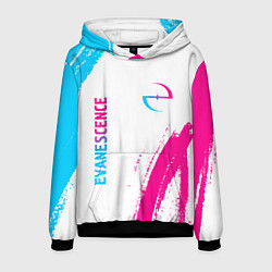 Мужская толстовка Evanescence neon gradient style: надпись, символ