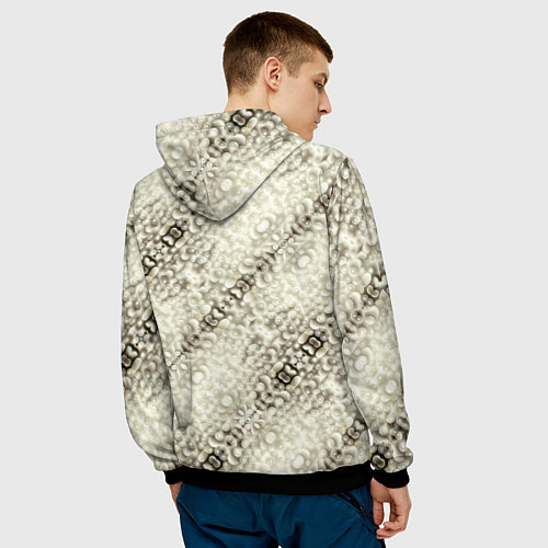 Мужская толстовка Жемчужная россыпь / 3D-Черный – фото 4