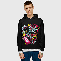 Толстовка-худи мужская Шэдоу - Sonic, цвет: 3D-белый — фото 2