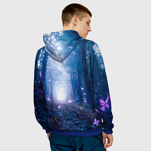 Мужская толстовка Шинобу Кочо из Клинка / 3D-Синий – фото 4