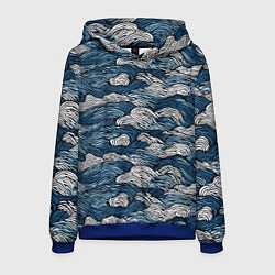 Мужская толстовка Морские волны паттерн