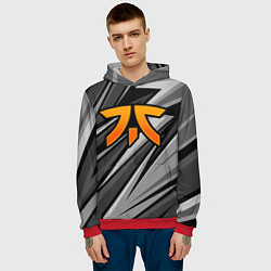 Толстовка-худи мужская Fnatic - монохромная, цвет: 3D-красный — фото 2