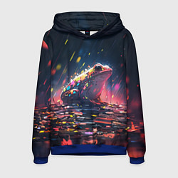 Мужская толстовка Лягушка под дождем - нейросеть