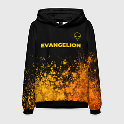 Мужская толстовка Evangelion - gold gradient: символ сверху