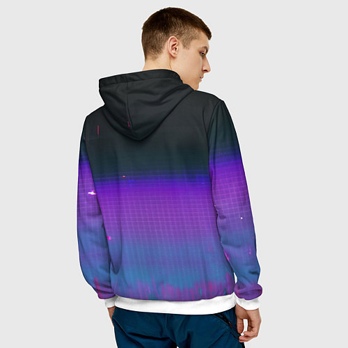 Мужская толстовка Nier automata 2b neon / 3D-Белый – фото 4