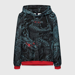 Мужская толстовка Samurai and dragon