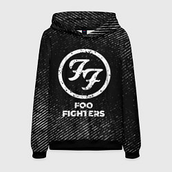 Мужская толстовка Foo Fighters с потертостями на темном фоне