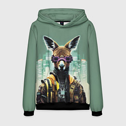 Мужская толстовка Cool kangaroo - cyberpunk