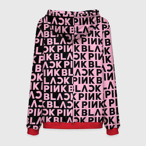 Мужская толстовка Blackpink - pink text / 3D-Красный – фото 2