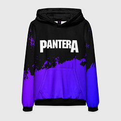 Толстовка-худи мужская Pantera purple grunge, цвет: 3D-черный